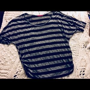 Short sleeved striped tunic